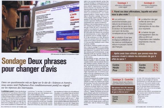 L'effet de priming dans les sondages